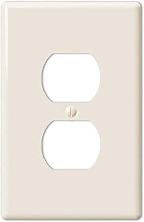 Photo 1 of Amerelle 3000DBT Metro Wallplate, 1 Duplex, Ceramic, Biscuit, 1-Pack