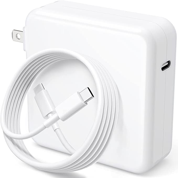 Photo 1 of Mac Book Pro Charger - 120W USB C Charger Power Adapter for MacBook Pro 13, 14, 15, 16 Inch, MacBook Air 13 Inch 2021/2020/2019/2018, iPad Pro and All USB C Device, Included 6.6ft USB-C to C Cable