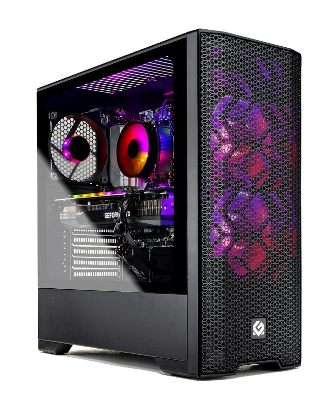 Photo 2 of SkyTech Blaze 3.0 Gaming PC Desktop – AMD Ryzen 5 3600 3.6GHz, RTX 3060 Ti 8G GDDR6, 1TB NVMe, 16G DDR4 3000, 600W Gold PSU, AC Wi-Fi, Windows 10 Home 64-bit, Black 3600 | 3060 Ti