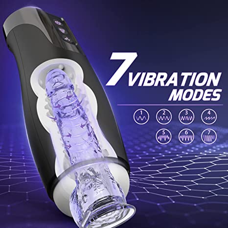 Photo 3 of Automatic Male Masturbator Cup with 7 Suctions and Vibrations, Electric Male Toy for Adult Men