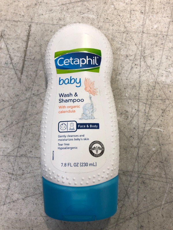 Photo 2 of Cetaphil Baby Shampoo and Body Wash with Organic Calendula, Tear Free, Made with Organic Calendula, Hypoallergenic, Ideal for Everyday Use, Soap Free, 7.8 Ounce, Wash & Shampoo 7.8oz, Wash & Shampoo