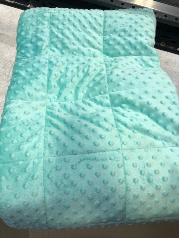 Photo 2 of Alomidds Weighted Blanket ( 60"x80",15lbs Queen Size - Green ), Weighted Blankets for Adults and Kids, Cooling Breathable Soft and Comfort Minky, Heavy Blanket Microfiber Material with Glass Beads
