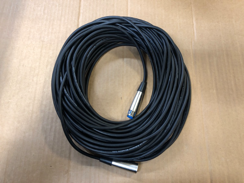 Photo 2 of Shure C25J Hi-Flex Microphone Cable (for Low Impedance) - Chrome XLRF to XLRM Connectors, 25 Feet