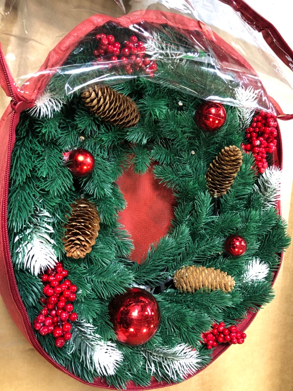 Photo 2 of 18 Inches Artificial Christmas Wreath, 