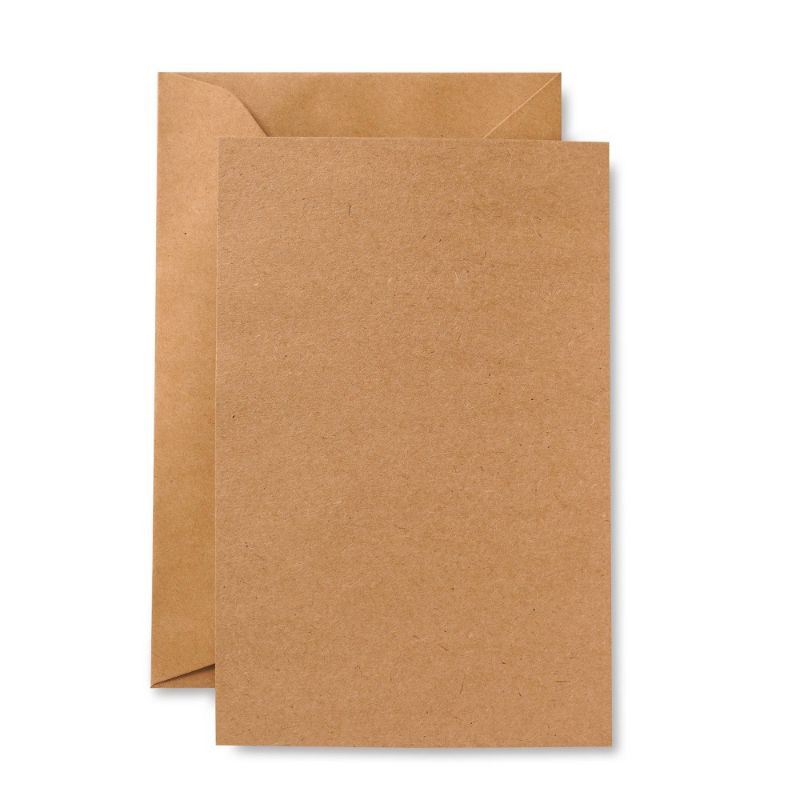 Photo 1 of 50ct Plain Flat Panel Kraft Invitations
