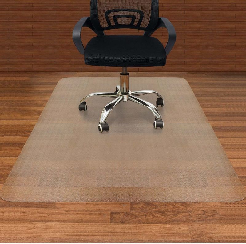 Photo 1 of AiBOB Office Chair Mat for Hardwood Floors, 45 X 53 in, Heavy Duty Floor Mats for Computer Desk, Easy Glide for Chairs, Flat Without Curling, Clear
