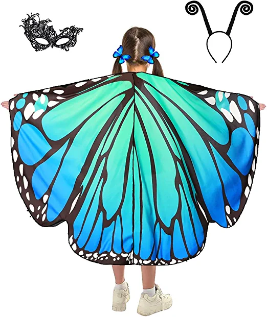 Photo 1 of Butterfly for Women, Butterfly Shawl Fairy Ladies Cape Nymph Pixie Costume Accessory
