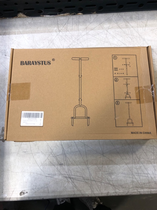 Photo 3 of BARAYSTUS Height Adjustable Manual Lawn Aerator Coring Aerator Hand Core Aerating Tool Heavy Duty Aerator for Compacted soils and Lawns Garden Tools.
