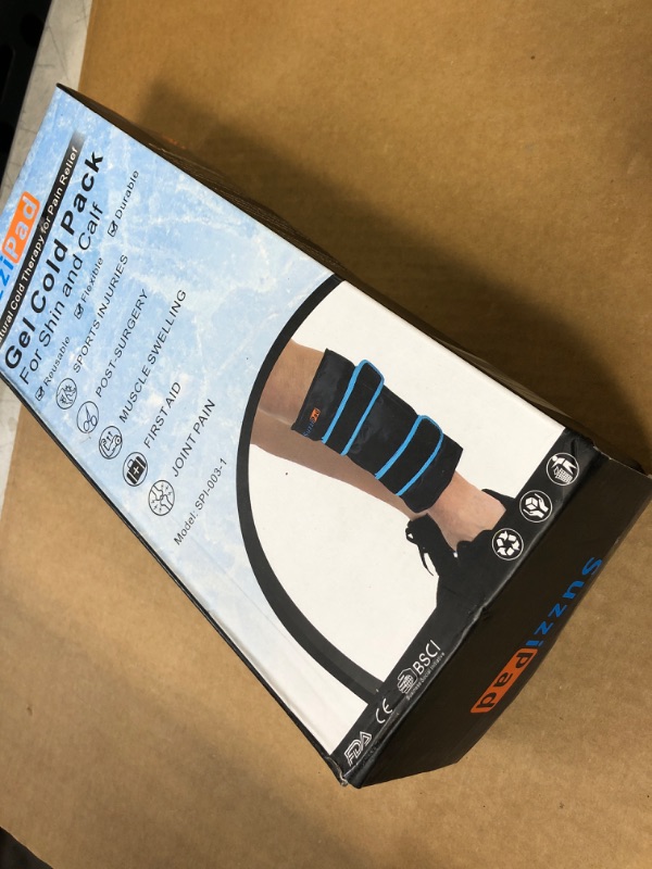Photo 1 of 1pc---SuzziPad Ice Pack for Injuries Reusable Gel Cold Pack for Knee, Elbow, Thigh, Leg and Shin Splint Compression, Ice Wrap with Strap for Sprains, Bruises, Joint Pain Relief by Cold Therapy ( 