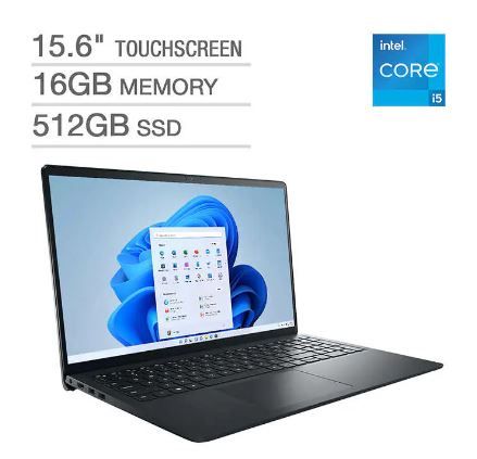 Photo 1 of (USED) Dell Inspiron 15.6" Touchscreen Laptop - 12th Gen Intel Core i5-1235U - 1080p - Windows 11, Black
