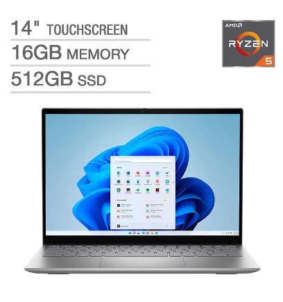 Photo 1 of Dell Inspiron 14" Touchscreen Laptop - AMD Ryzen 5 5625U - FHD+ (1920 x 1200) - Windows 11
