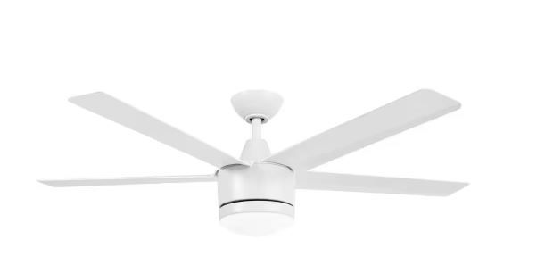 Photo 1 of 
Home Decorators Collection
Merwry 52 in. Intergrated LED Matte White Ceiling Fan With Light And Remote Control