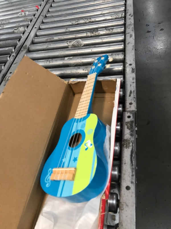 Photo 4 of COSMETIC DAMAGES**Hape Kid's Wooden Toy Ukulele in Blue, L: 21.9, W: 8.1, H: 3 inch