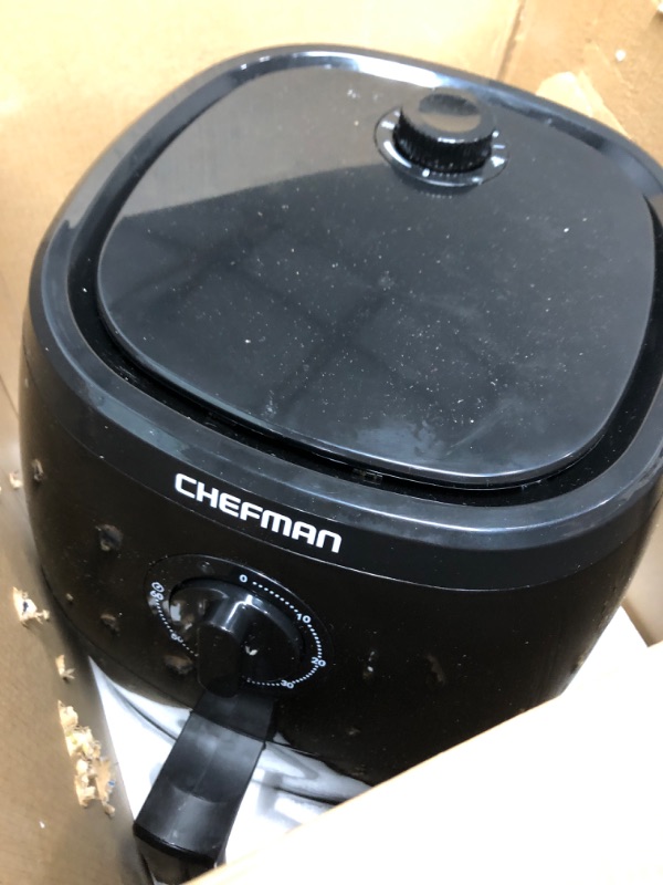 Photo 3 of Chefman TurboFry 8-Quart Air Fryer, Integrated 60-Minute Timer for Healthy Cooking, Cook with 80% Less Oil, Adjustable Temperature Control, Nonstick Dishwasher-Safe Basket and Tray, Black