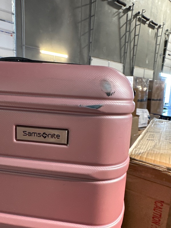 Photo 5 of **READ NOTES BELOW*Samsonite Omni 2 Hardside Expandable Luggage with Spinner Wheels, Checked-Large 28-Inch, Rose Gold Checked-Large 28-Inch Rose Gold