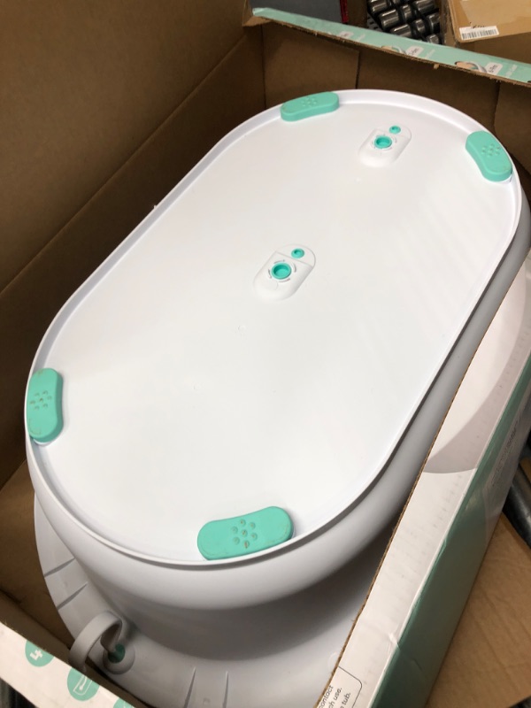 Photo 2 of 4-in-1 Grow-with-Me Bath Tub by Frida Baby Transforms Infant Bathtub to Toddler Bath Seat with Backrest for Assisted Sitting in Tub