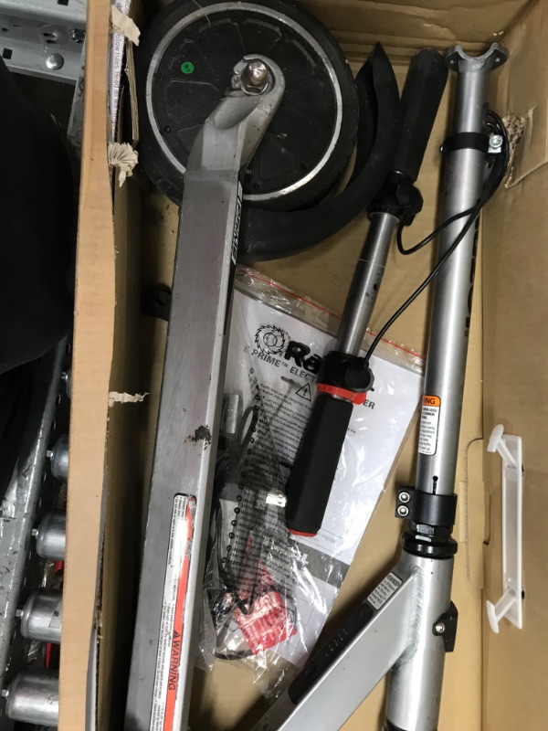 Photo 2 of (PARTS ONLY)Razor E Prime Adult Electric Scooter - Up to 15 mph, 8" Airless Flat-free Tires, Rear Wheel Drive, 250W Brushless Hub Motor, Lightweight Aluminum Frame, Anti-Rattle System, Foldable
