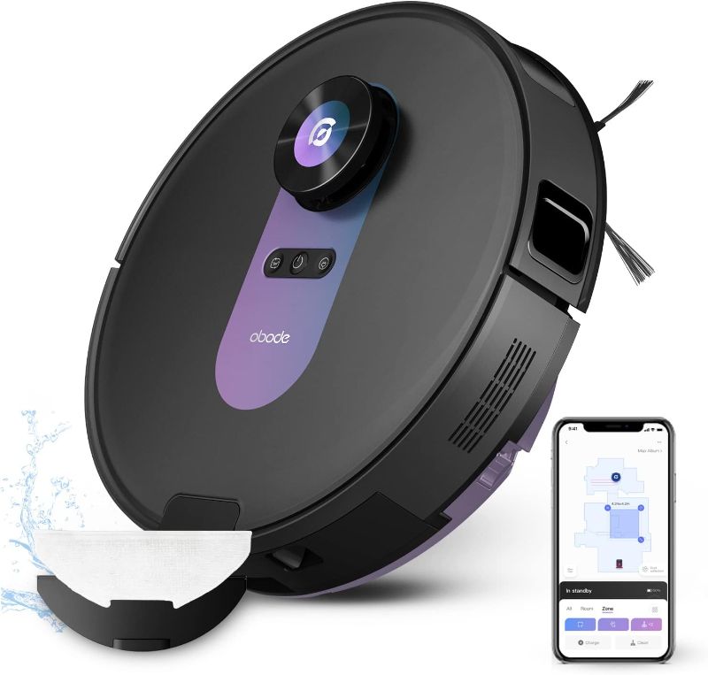 Photo 1 of (PARTS ONLY)OBODE Robot Vacuum and mop Combo, 4000Pa Suction, LDS Navigation, Robotic Vacuum Cleaner with Carpet Detection, 180mins Runtime, Perfect for Pet Hair, Compatible with APP/Alexa, A8
