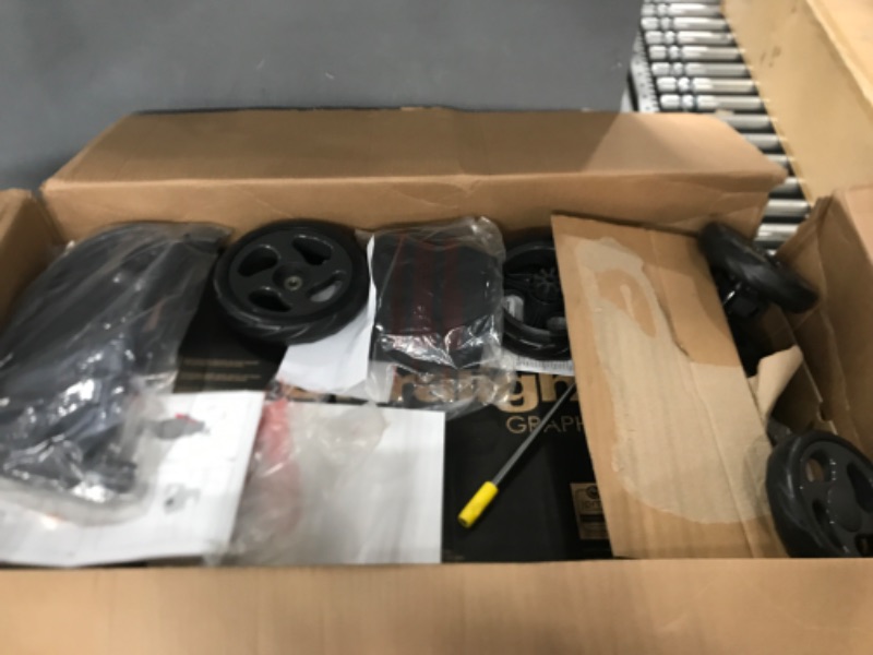 Photo 1 of Joovy Caboose Too Ultralight Graphite Stand-On Double Stroller with Universal Car Seat Adapter, 3-Way Reclining Seats, Option to Use Rear Seat, Bench Seat, or Standing Platform Black