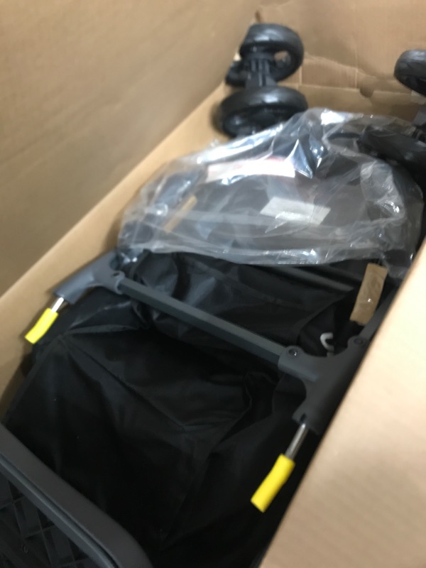 Photo 1 of Joovy Caboose Too Ultralight Graphite Stand-On Double Stroller with Universal Car Seat Adapter, 3-Way Reclining Seats, Option to Use Rear Seat, Bench Seat, or Standing Platform Black