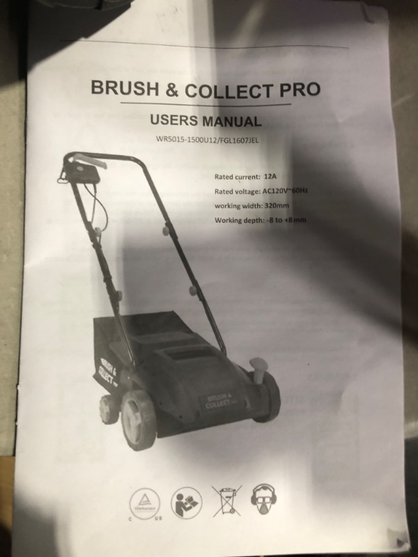 Photo 6 of ***USED - UNABLE TO TEST***
Artificial Turf Electric Power Sweeper/Cleaning Broom. Brush & Collect Pro-USA