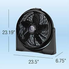 Photo 1 of 3 Speeds Cyclone Floor Fan in Black with 90 Degrees Tilt Adjustment