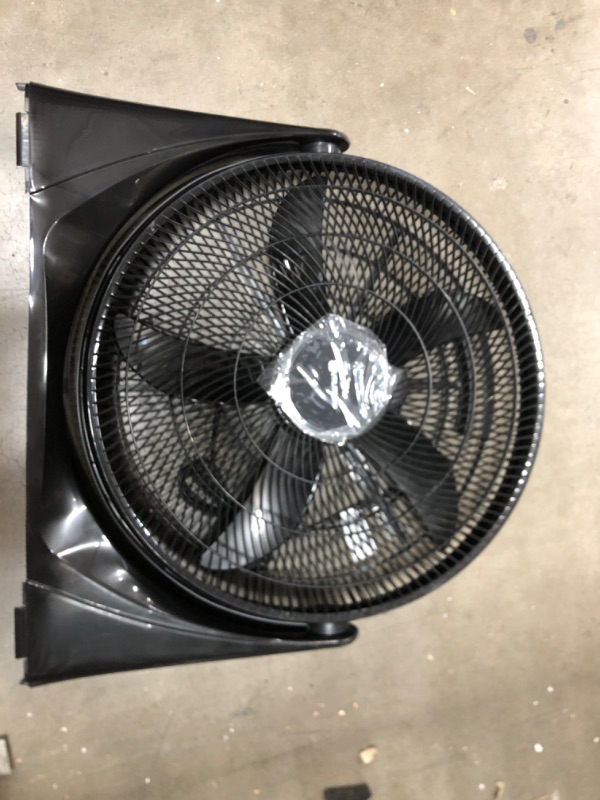 Photo 2 of 3 Speeds Cyclone Floor Fan in Black with 90 Degrees Tilt Adjustment