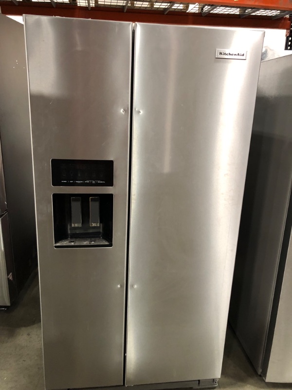 Photo 5 of KitchenAid 24.8-cu ft Side-by-Side Refrigerator with Ice Maker (Stainless Steel with Printshield Finish) ENERGY STAR
