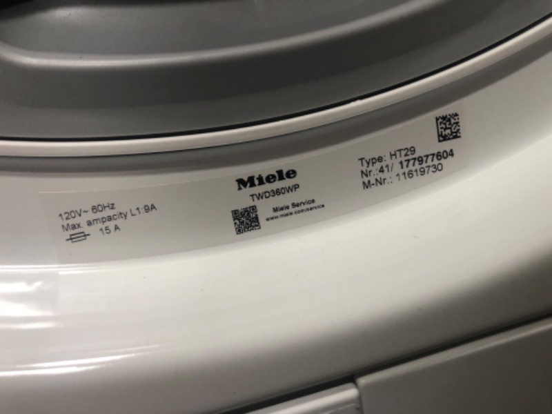 Photo 2 of Miele T1 Series 4.02-cu ft Stackable Ventless Smart Electric Dryer (Lotus White) ENERGY STAR
