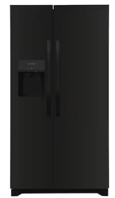 Photo 1 of SCRATCHED FRONT Frigidaire 25.6-cu ft Side-by-Side Refrigerator with Ice Maker (Black) ENERGY STAR
