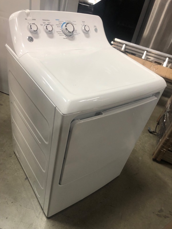 Photo 3 of GE 7.2-cu ft Electric Dryer (White)
