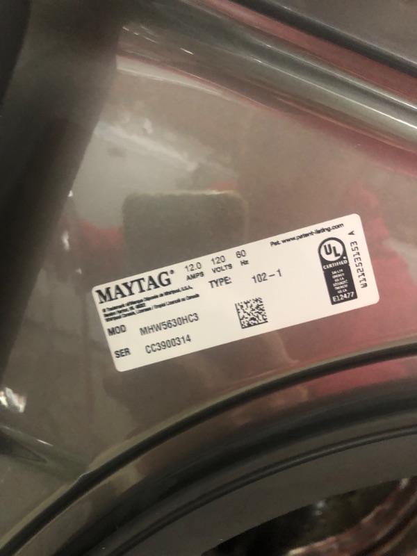 Photo 4 of DENTED/SCRATCHED TOP/CORNERS Maytag 4.5-cu ft High Efficiency Stackable Steam Cycle Front-Load Washer (Metallic Slate) ENERGY STAR
