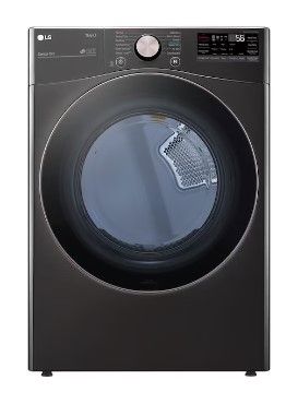 Photo 1 of LG True Steam 7.4-cu ft Stackable Steam Cycle Smart Electric Dryer (Black Steel) ENERGY STAR
