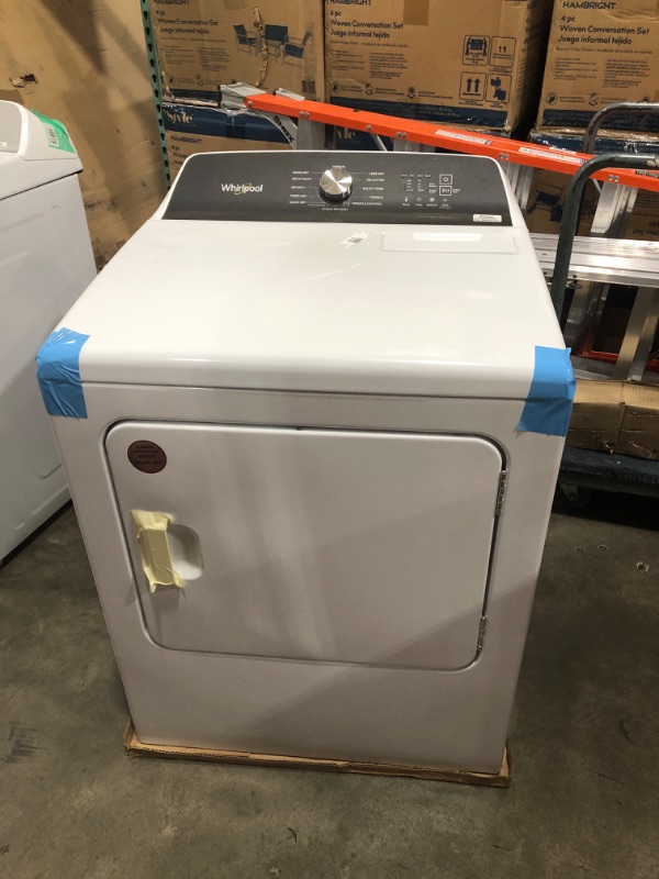 Photo 3 of Whirlpool 7-cu ft Steam Cycle Electric Dryer (White)
