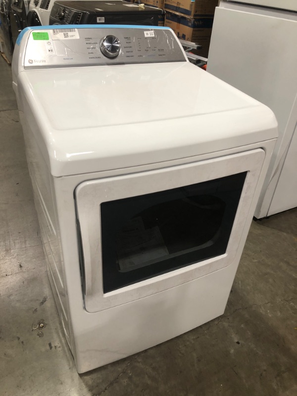 Photo 4 of GE Profile 7.4-cu ft Smart Electric Dryer (White) ENERGY STAR
