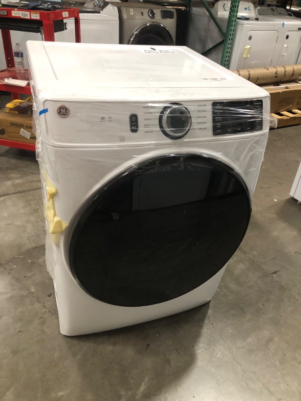 Photo 4 of GE 7.8-cu ft Stackable Smart Electric Dryer (White) ENERGY STAR
