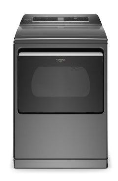 Photo 1 of Whirlpool Smart Capable 7.4-cu ft Steam Cycle Smart Electric Dryer (Chrome Shadow) ENERGY STAR
