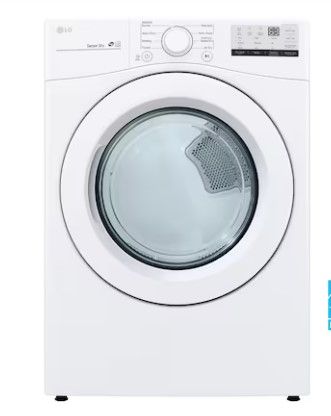 Photo 1 of LG 7.4-cu ft Stackable Electric Dryer (White) ENERGY STAR
