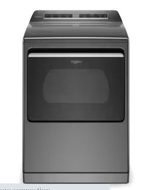 Photo 1 of Whirlpool Smart Capable 7.4-cu ft Steam Cycle Smart Electric Dryer (Chrome Shadow) ENERGY STAR
