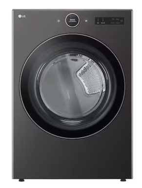 Photo 1 of LG 7.4-cu ft Stackable Steam Cycle Smart Electric Dryer (Black)
