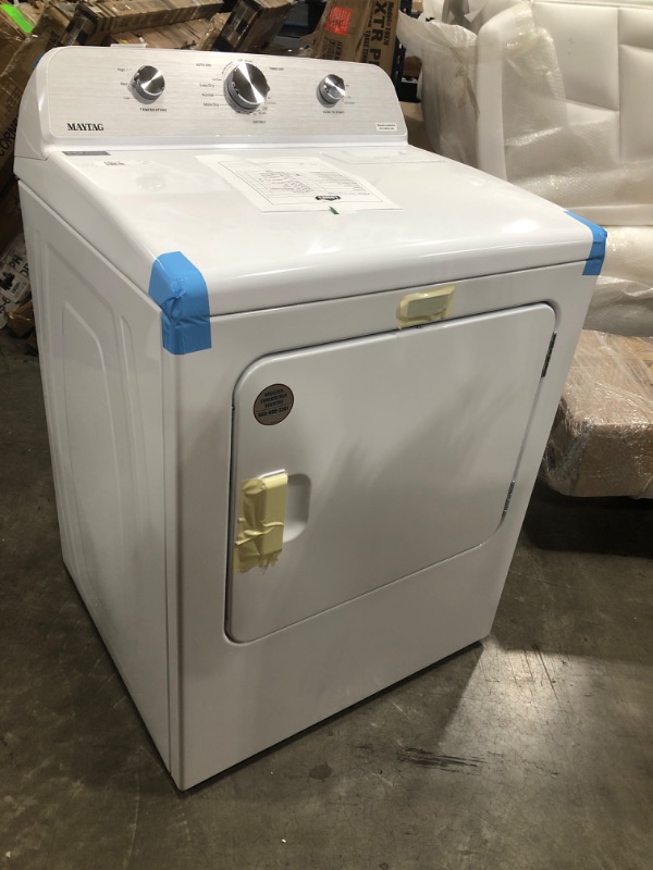 Photo 3 of Maytag 7-cu ft Electric Dryer (White)
