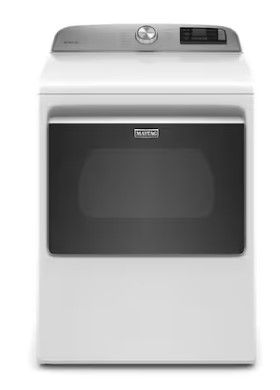Photo 1 of Maytag SMART Capable 7.4-cu ft Smart Electric Dryer (White)
