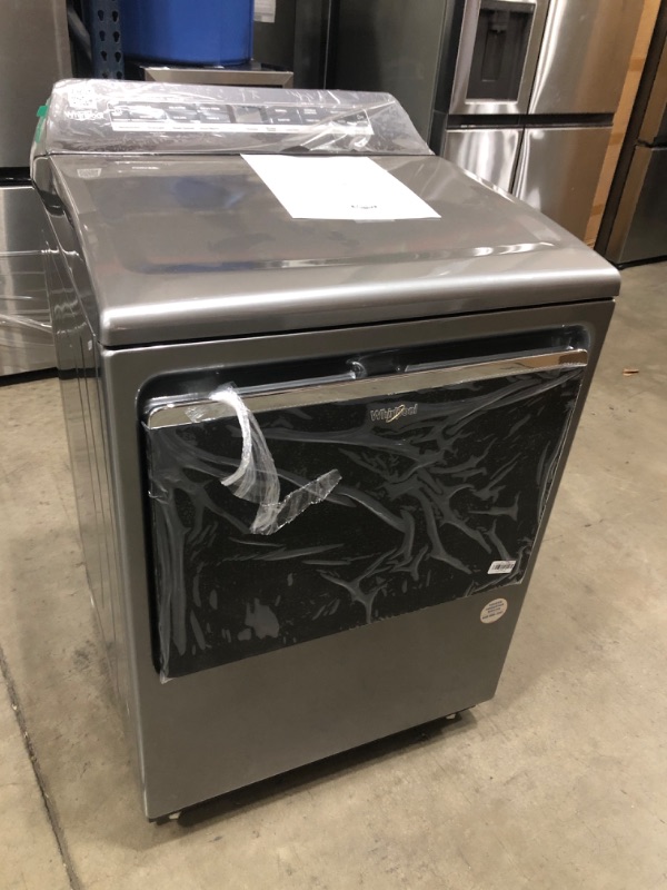 Photo 4 of [FOR PARTS, READ NOTES] NONREFUNDABLE
Whirlpool Smart Capable 7.4-cu ft Steam Cycle Smart Electric Dryer (Chrome Shadow) ENERGY STAR
