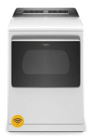 Photo 1 of DENTED FRONT Whirlpool Smart Capable 7.4-cu ft Steam Cycle Smart Electric Dryer (White) ENERGY STAR
