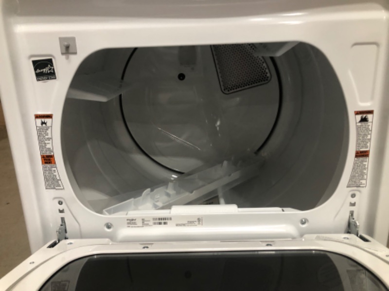 Photo 6 of DENTED FRONT Whirlpool Smart Capable 7.4-cu ft Steam Cycle Smart Electric Dryer (White) ENERGY STAR
