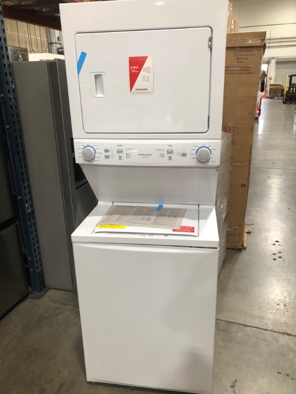 Photo 7 of Frigidaire Electric Stacked Laundry Center with 3.9-cu ft Washer and 5.6-cu ft Dryer
