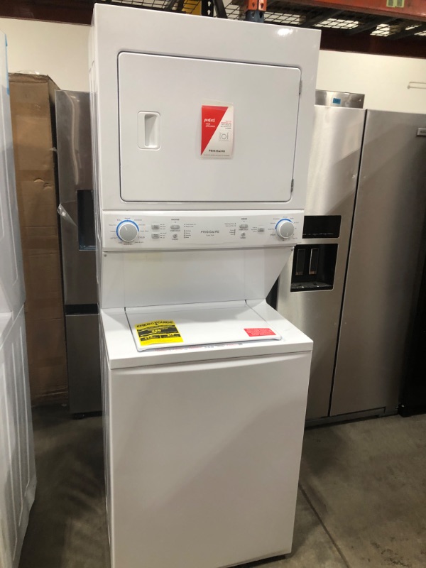 Photo 3 of Frigidaire Electric Stacked Laundry Center with 3.9-cu ft Washer and 5.6-cu ft Dryer
