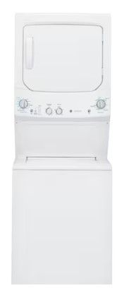 Photo 1 of SEE PICS FOR DAMAGES GE Electric Stacked Laundry Center with 3.8-cu ft Washer and 5.9-cu ft Dryer
