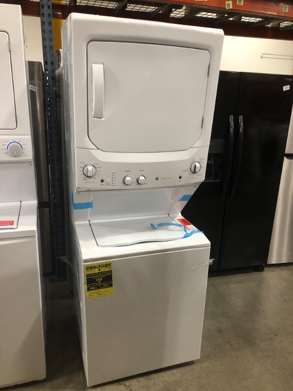 Photo 6 of SEE PICS FOR DAMAGES GE Electric Stacked Laundry Center with 3.8-cu ft Washer and 5.9-cu ft Dryer
