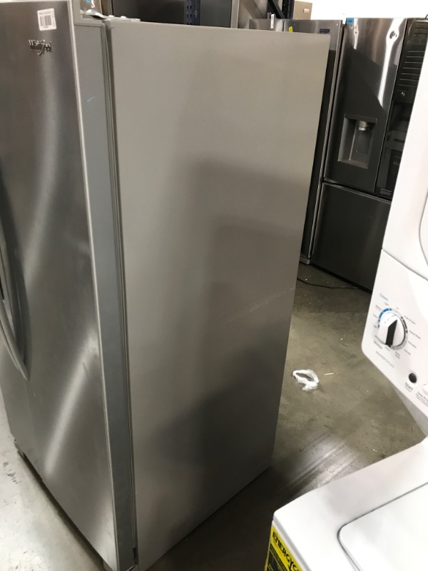 Photo 3 of Whirlpool 21.4-cu ft Side-by-Side Refrigerator with Ice Maker (Fingerprint Resistant Stainless Steel)
